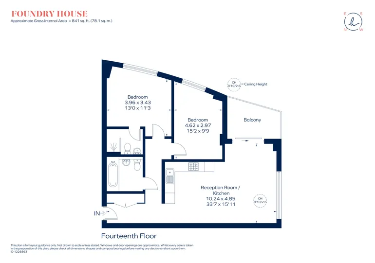 Floorplan 1 for Elmsleigh Road Staines TW18