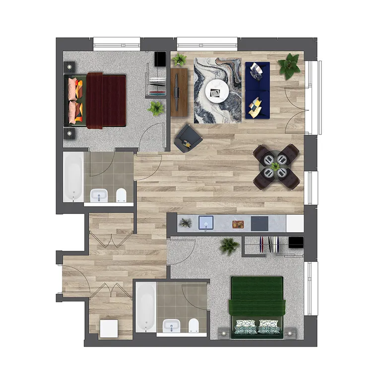 Floorplan 1 for Kooky Redhill, 1 Marketfield Way Redhill RH1