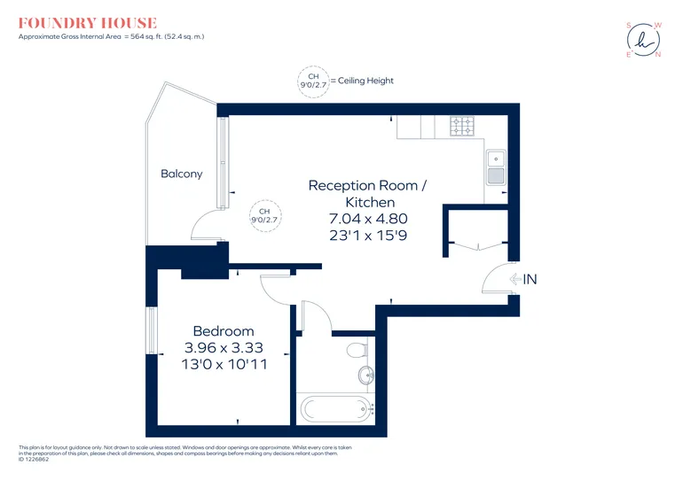 Floorplan 1 for Elmsleigh Road Staines TW18
