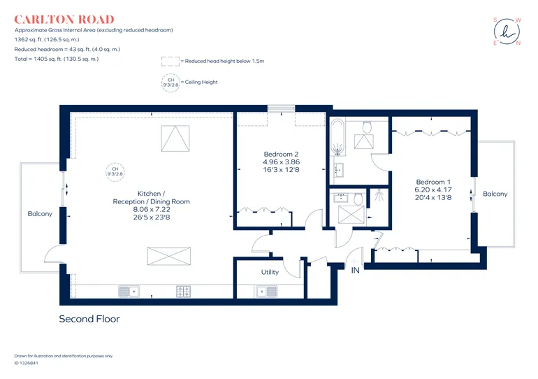 Floorplan 1 for Carlton Road, Ealing, W5