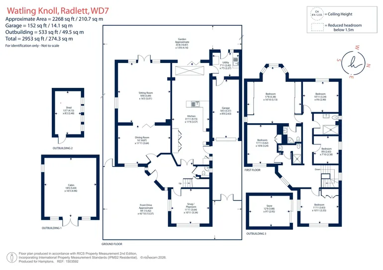 Floorplan 1 for Watling Knoll, Radlett, WD7
