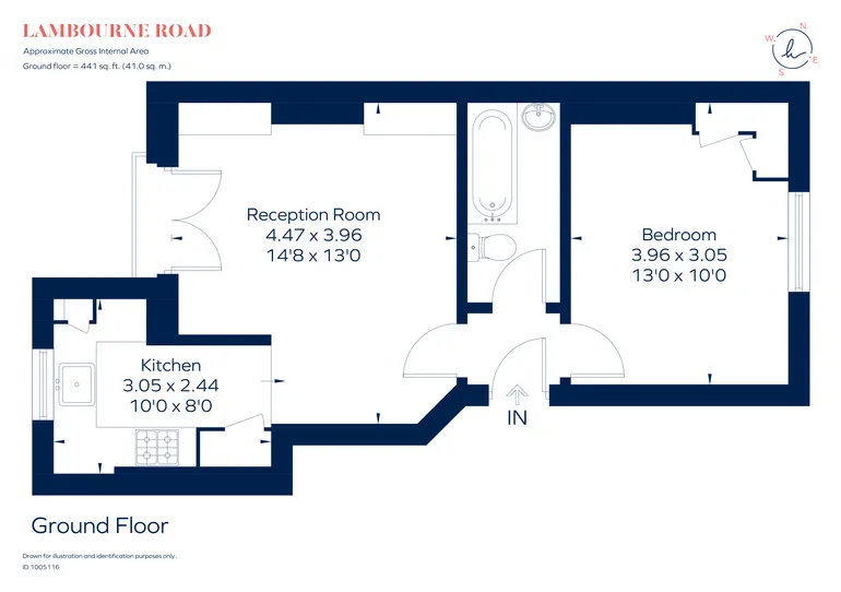 Floorplan 1 for Lambourn Road, SW4