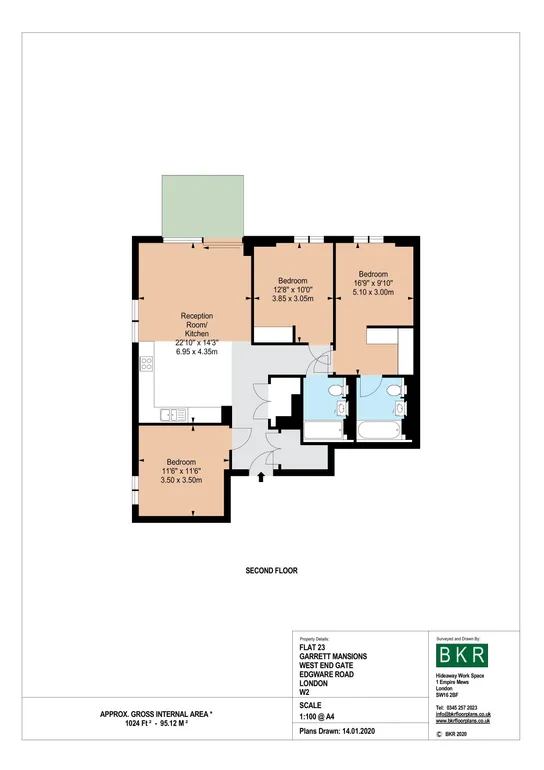 Floorplan 1 for Edgware Road Paddington  W2