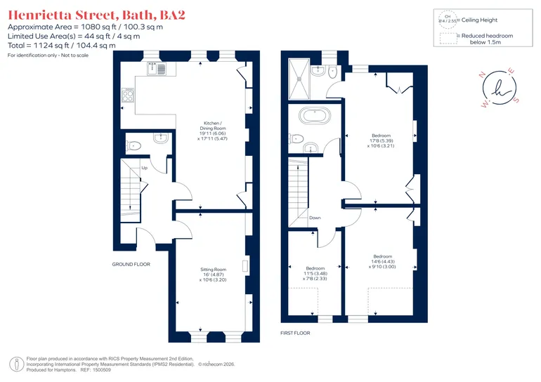 Floorplan 1 for Henrietta Street, Bath
