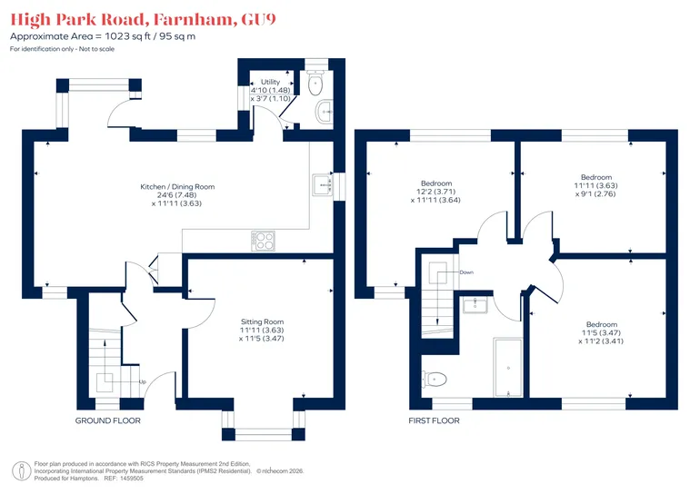 Floorplan 1 for High Park Road, Farnham, GU9