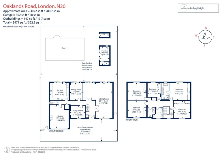 Floorplan 1 for Oaklands Road, Totteridge, N20
