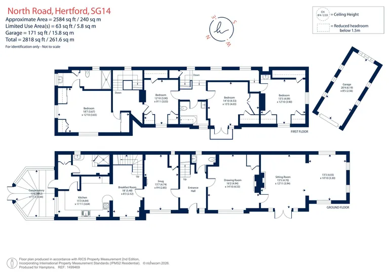 Floorplan 1 for North Road, Hertford, SG14