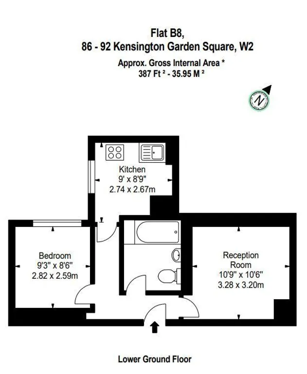 Floorplan 1 for Kensington Gardens Square London W2