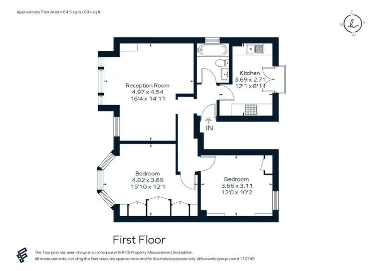 Floorplan 1 for Gubyon Avenue London SE24