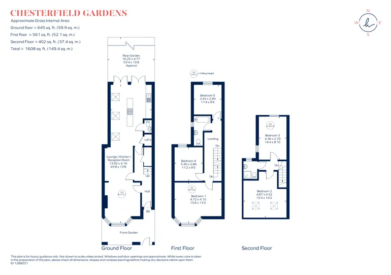 Floorplan 1 for Chesterfield Gardens, London, N4