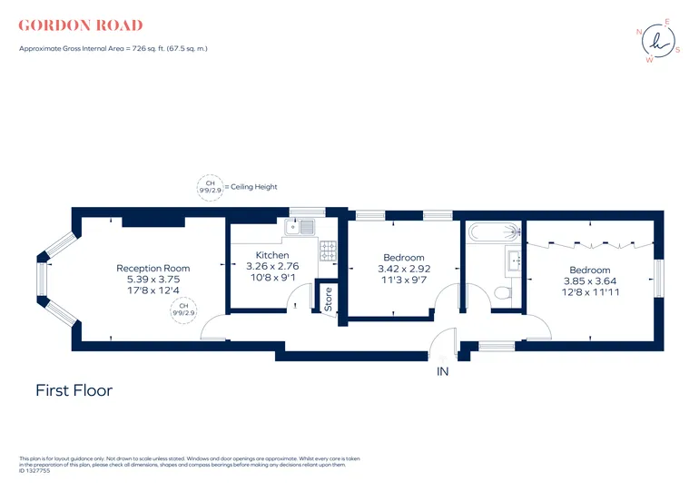 Floorplan 1 for Gordon Road, Ealing, W5
