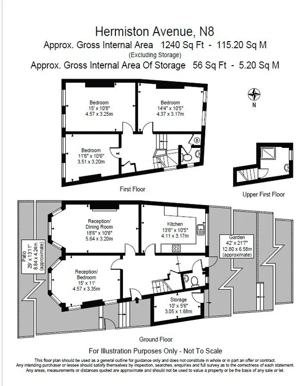Floorplan 1 for Hermiston Avenue London N8