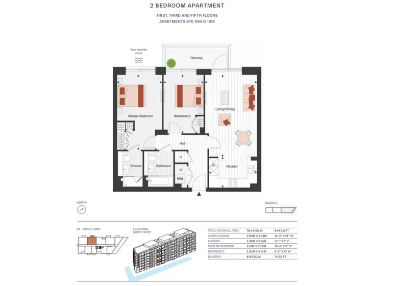 Floorplan 1 for Westwood House, Lockgate Road London SW6
