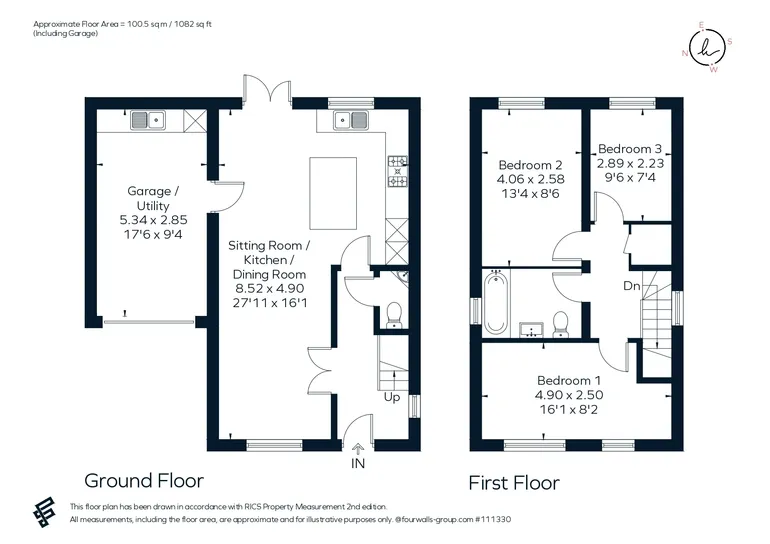 Floorplan 1 for Orchard Close, Chichester, PO18