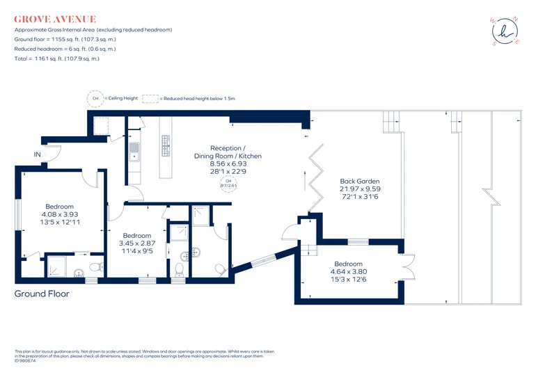 Floorplan 1 for Grove Avenue London N10
