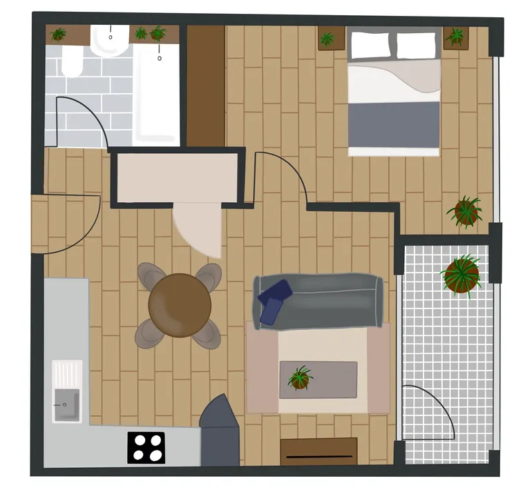 Floorplan 1 for Enclave Birmingham City, 149 Hurst St Birmingham B5