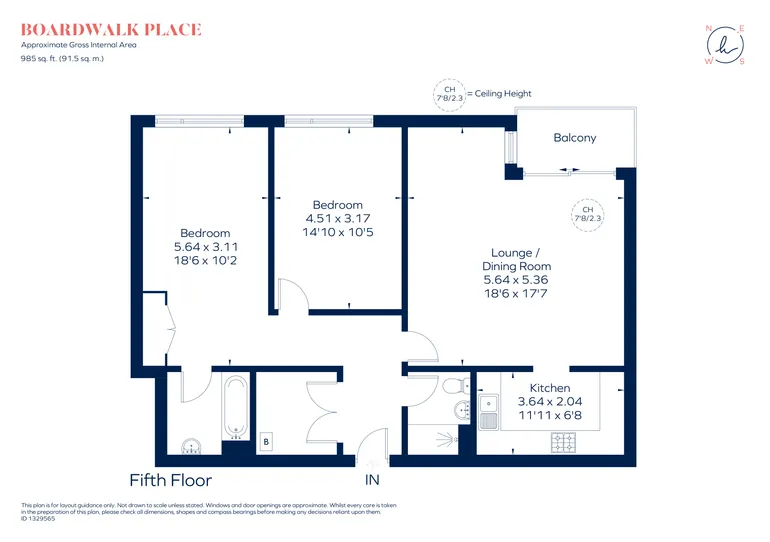 Floorplan 1 for Boardwalk Place, E14