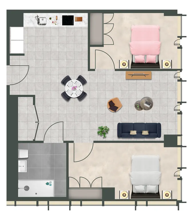Floorplan 1 for The Mercian, 218 Broad Street Birmingham B15