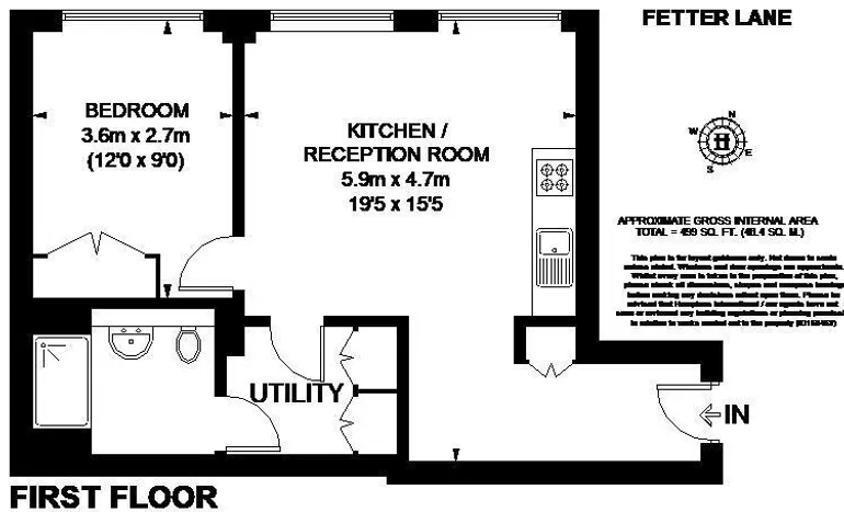 Floorplan 1 for Fetter Lane London EC4A