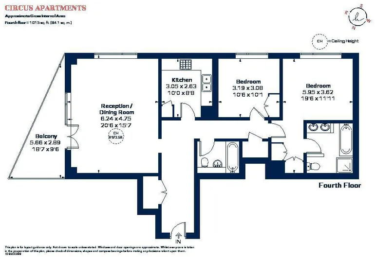 Floorplan 1 for Westferry Circus, E14
