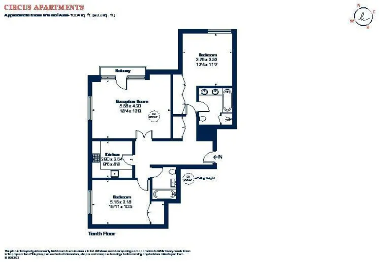 Floorplan 1 for Westferry Circus, E14