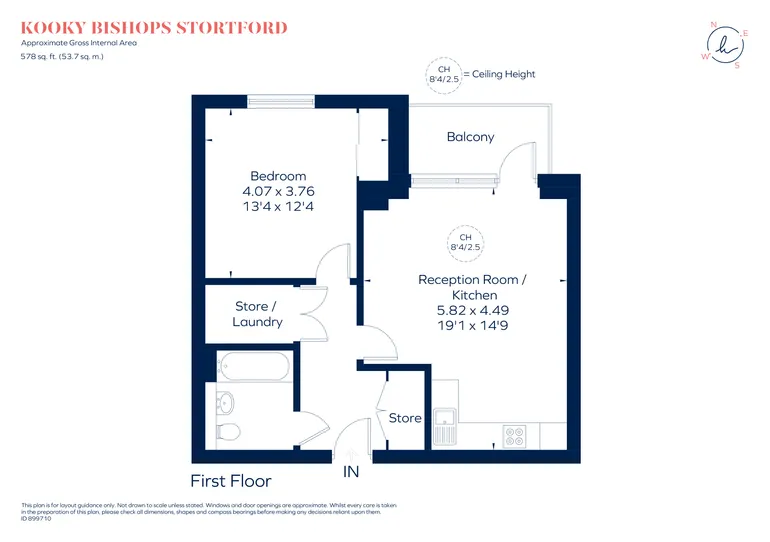 Floorplan 1 for Kooky Bishop Stortford, Sextons Road Bishops Stortford CM23