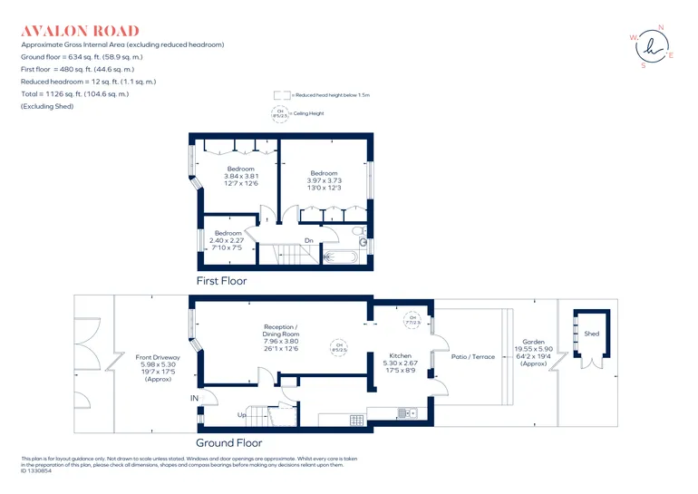 Floorplan 1 for Avalon Road, Ealing, W13