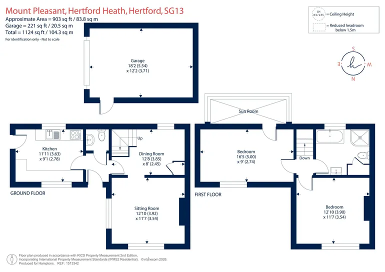Floorplan 1 for Mount Pleasant, Hertford Heath, Hertford, SG13