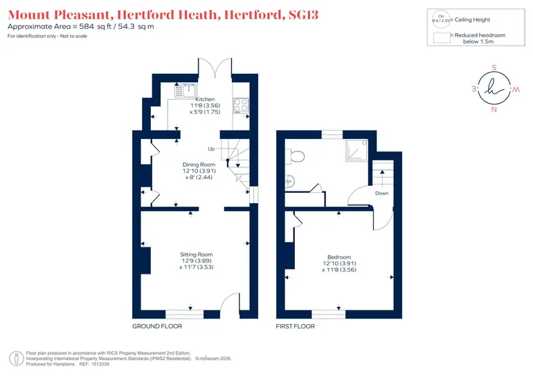 Floorplan 1 for Mount Pleasant, Hertford Heath, Hertford, SG13