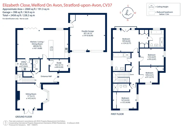 Floorplan 1 for Elizabeth Close, Stratford-Upon-Avon, CV37