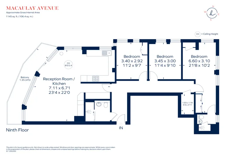 Floorplan 1 for Henry Macaulay Avenue, Kingston Upon Thames, KT2