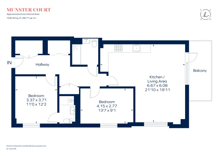 Floorplan 1 for Bollo Bridge Road, Acton, W3