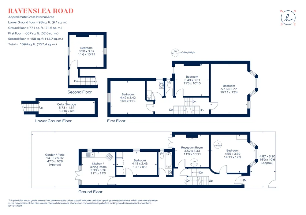 Floorplan for Ravenslea Road, London, SW12