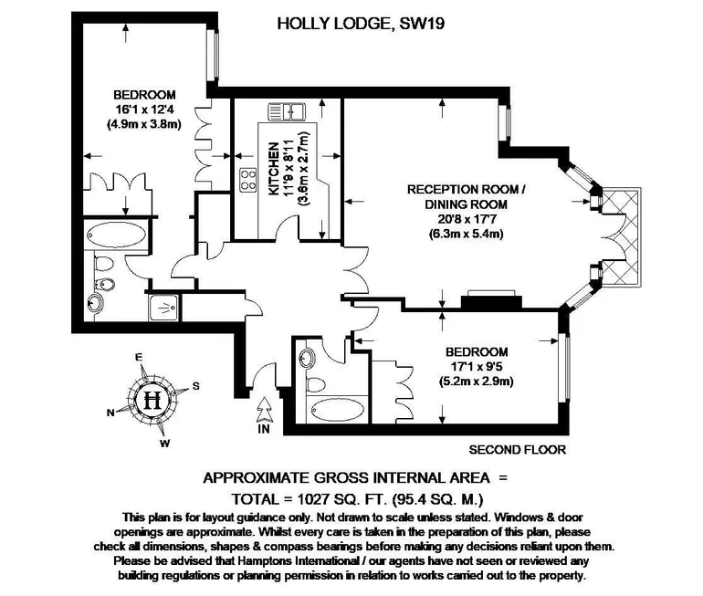 Floorplan 1 for Wimbledon Hill Road London SW19