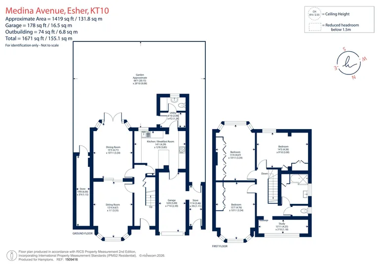 Floorplan 1 for Medina Avenue, Esher, KT10
