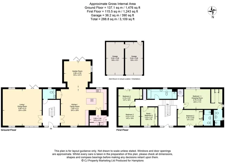 Floorplan 1 for Rise Close, Flaunden, HP3