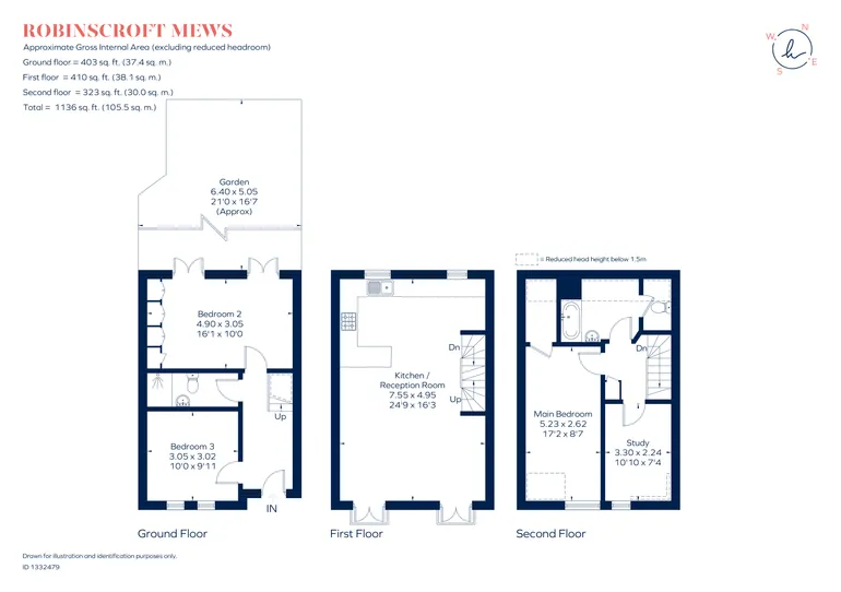 Floorplan 1 for Robinscroft Mews, London, SE10