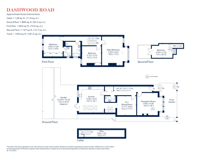 Floorplan 1 for Dashwood Road, London, N8