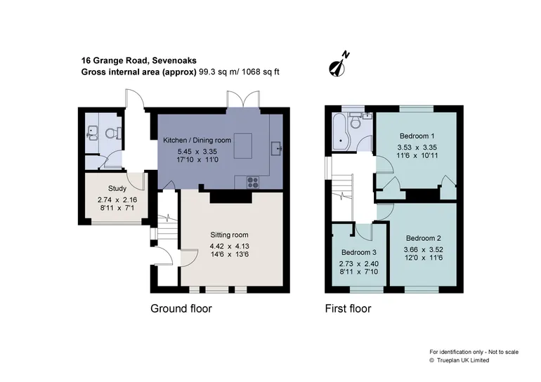 Floorplan 1 for Grange Road, Sevenoaks, TN13