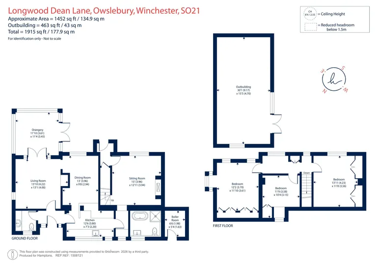 Floorplan 1 for Longwood Dean Lane, Nr Owslebury, SO21