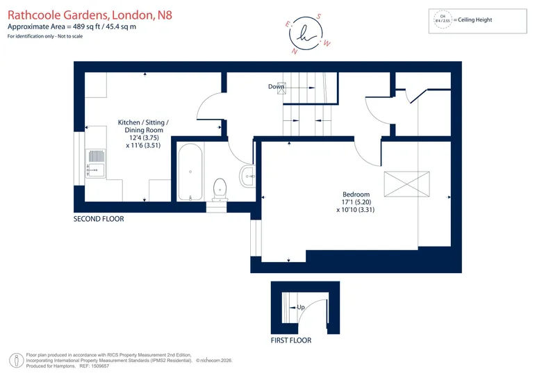 Floorplan 1 for Rathcoole Gardens, London, N8