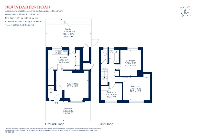Floorplan 1 for Boundaries Road, London, SW12