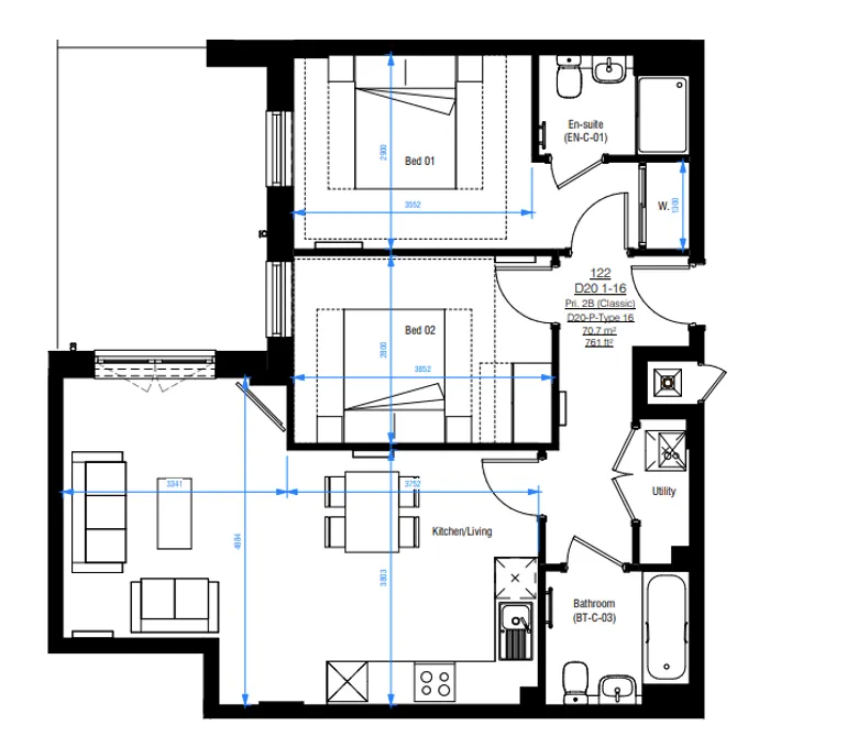Floorplan 1 for Brightwells Yard, Old Market Place Farnham GU9