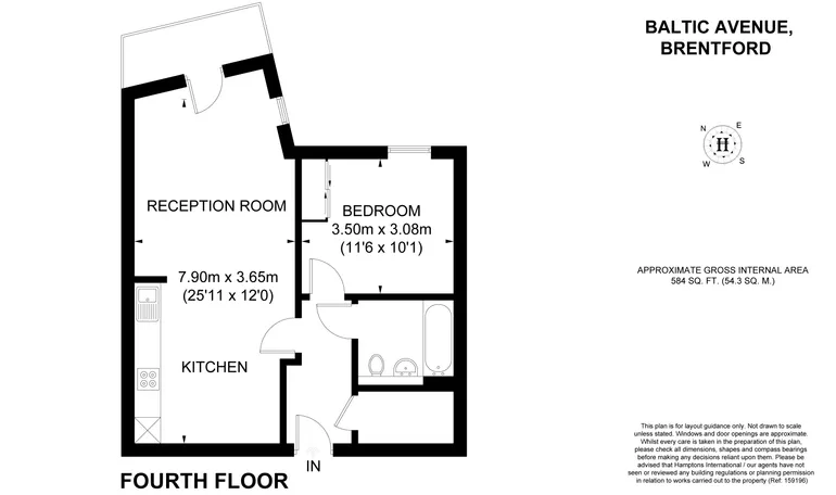 Floorplan 1 for Baltic Avenue Brentford TW8, EPC B