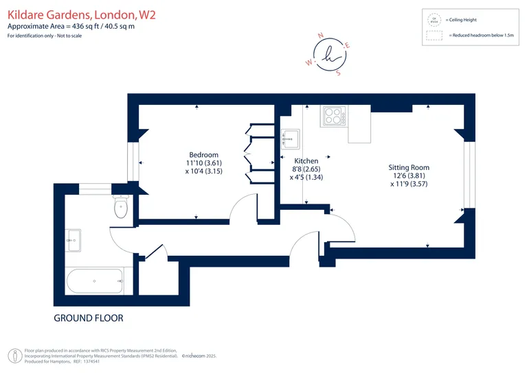 Floorplan 1 for Kildare Gardens London W2