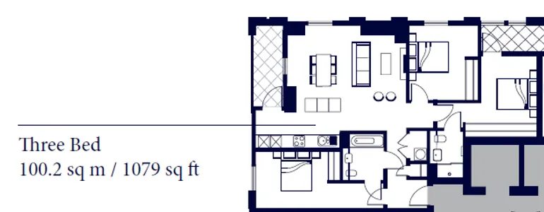 Floorplan 1 for Sailmakers, 32 Harbour Way Canary Wharf E14