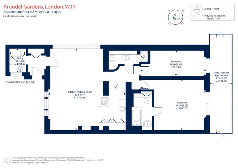 Floorplan 1 for Arundel Gardens London W11