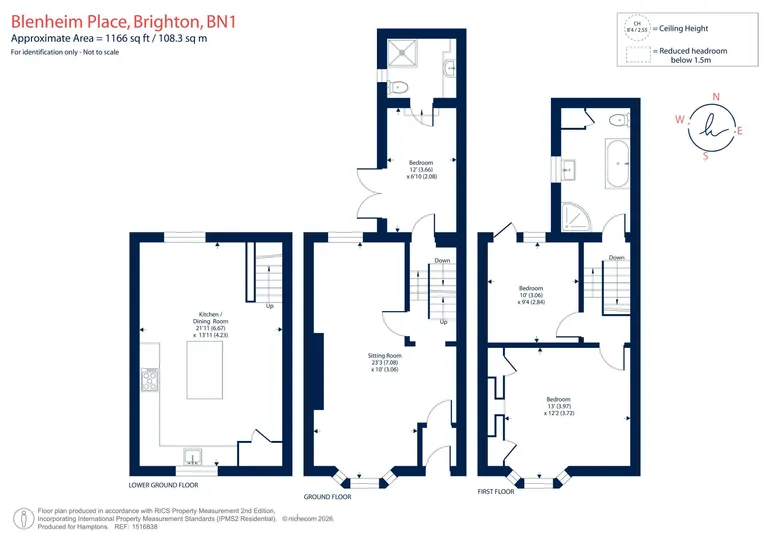 Floorplan 1 for Blenheim Place, Brighton, BN1