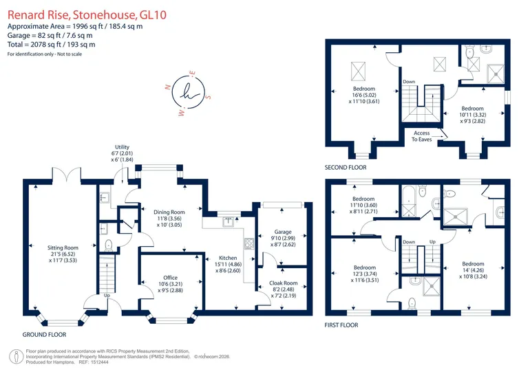 Floorplan 1 for Renard Rise, Stonehouse, GL10