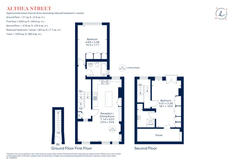 Floorplan 1 for Althea Street, London, SW6